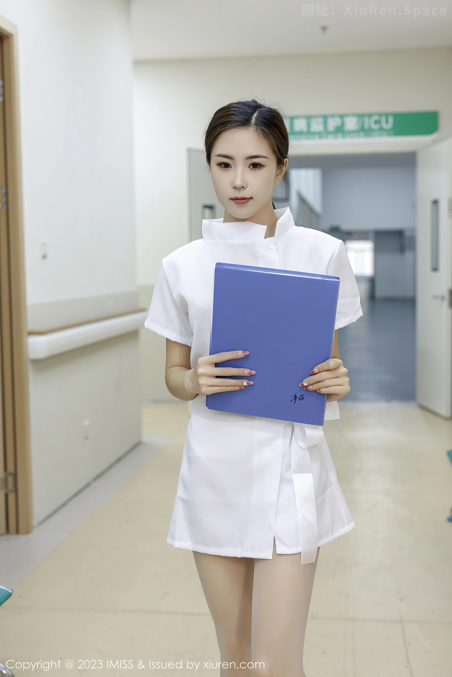 图片[5]-[IMISS爱蜜社]Vol.726 模特杨紫嫣candy性感白色护士服露浅色内衣配原色丝袜诱惑写真61P-秀人网官方网站